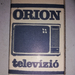 Orion tv-t reklámozó gyufás doboz hátulja.