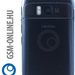 Nokia E6 hátla a 8MP-es kamerával, a két villanó LED vakuval és 
