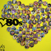 80's buttons heart by tamas kanya