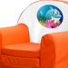 Kihajtható narancs szivacs fotel gyerekeknek cápa mintával