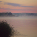 Rakaca tó, hajnali köd