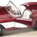 Yatming 1957 Chevrolet Corvette, Burgundy 1-24