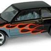 Johnny Lightning R2 1980 Chevy Malibu Black With Flames - matchb