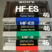 3 SONY HF, HF-S, HF-ES, 46 Eur 1988 retro