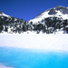 Lassen Peak and Snowmelt in Lake Helen, Lassen Volcanic National