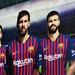 Messi and his companions at the Camp Nou entrance