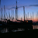Kikötő naplemente után