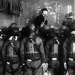 Japanese pilots get instructions aboard an aircraft carrier befo