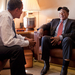 Barack Obama and Willie Mays in Air Force One 2009-07-14