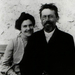 A. Csehov és Olga Knipper. 1901