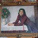 Olajvászon. Lány az asztalnál. Festő Áldor.J. L. 1939. Méret 60×