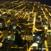 Chicago belvárosa éjszaka a Sears Toronyból