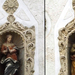 Mária és József szobra a két Mór ház oromzatán