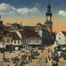 Várkerület Tűztorony és a régi soproni piac -képeslap
