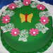 Virágos pillangós torta