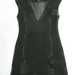 90802A-02 PRADA BLACK COTTON&POLYESTER&VELOUR DRESS SIZE 2 4 6  