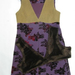 90802A-03A   PRADA PURPLE COTTON JERSEY&POLYESTER&VELOUR DRESS S