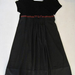 90716B-34 GUCCI BLACK COTTON JERSEY&SILK DRESS SIZE 2 4 6 PRICE 