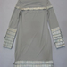 90724A-13 CHANEL GREY COTTON JERSEY&SILK DRESS SIZE 2 4 6 PRICE 