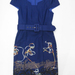 91010A-02A   CHANEL BLUE WOOL DRESS SIZE 2 4 6 PRICE USD45