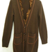 90716E-32 LOVEMOSCHINO COFFEE COTTON WOOL&POLYESTER COAT SIZE 2 