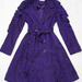 90920B-01B MOSCHINO PURPLE-BLUE COTTON&POLYESTER DUSTCOAT SIZE 2