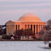 Jefferson memorial sunset