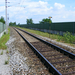 A megállóhely után,a nyílt vonal Köpcsény állomás felé nézve.