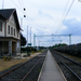 Az állomás peronja Mosonszentandrás felé nézve.
