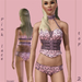 Pink lace - lingerie - set 2 - by imoger