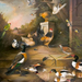 painting of ornamental fowl in a classical landscape (Medium)