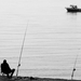 Horgász a Cote d'Azur-i tengerparton