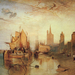 The arrival of a packed boat, evening 1826 (William Turner)